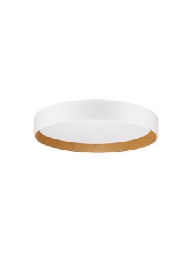 Nova Luce Stake - plafonnier - Ø 60 x 9 cm - 50W LED dimmable inclus - blanc sable