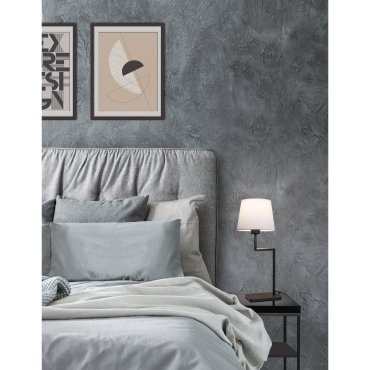 Nova Luce Savona - lampe à poser - 16 x 11 x 50 cm - blanc et noir sable