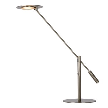 Lucide Anselmo - lampe de bureau - 25 x 25 x 50 - 9W LED inclus - chrome mat