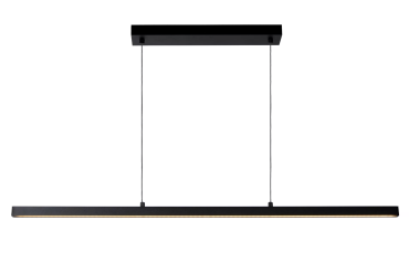 Lucide Sigma - lampe suspendue - 147,7 x 8,2 x 150 cm - 36W LED dimmable inclus - noir