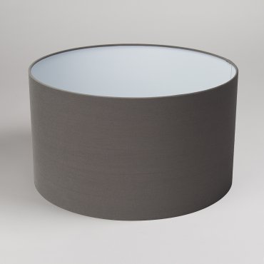 Searchlight Drum - abat-jour - Ø 40 x 23 cm - coton gris
