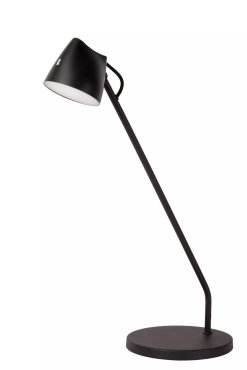 Lucide Milne - lampe de table - 16 x 31,7 x 42 cm - 8W dimmable LED inclus - noir