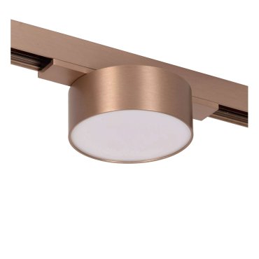 Lucide Linial Fixt - système de rails magnétiques - spot sur rail - Ø 7,4 x 4,5 cm - LED 6W incl. - Fonction de gradation et couleur de lumière réglable via l'application - champagne