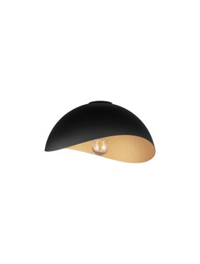 Nova Luce Opsi - plafonnier - Ø 30 x 15 cm - noir sablé et or