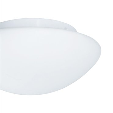 Searchlight Bathroom Flush - plafonnier de salle de bains - Ø 28 x 11,5 cm - IP44 - blanc opale