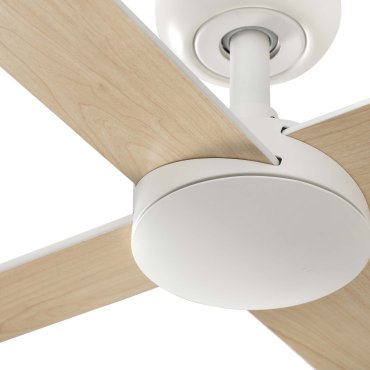 Faro Rudder L 4 - ventilateur de plafond - Ø 132 cm - blanc mat et frêne
