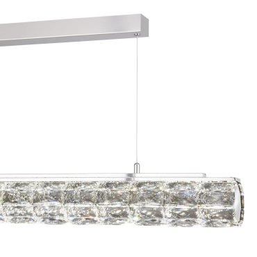 Searchlight Remy - lampe suspendue - 91 x 11 x 150 cm - 32W dimmable LED inclus - chrome et transparent