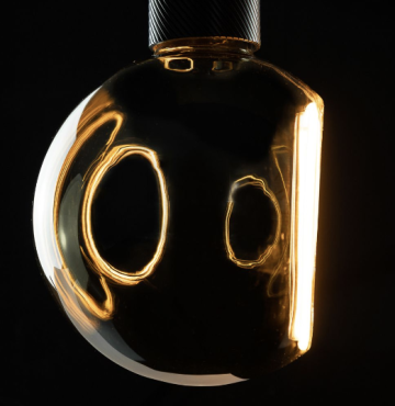 Segula Ampoule LED - Globe flottant ouvert - Ø 15 x 20 cm - E27 - 6W dimmable - 1900K - fumé