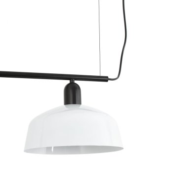 Faro Tatawin M - suspension - 100 x 25 x 210 cm - noir satiné et blanc brillant