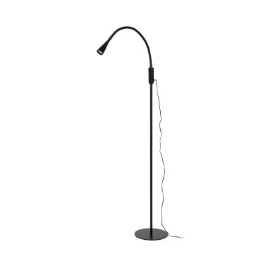 Lucide Zozy - lampadaire - Ø 22 x 145 cm - 3 niveaux de gradation - 4W LED inclus - noir