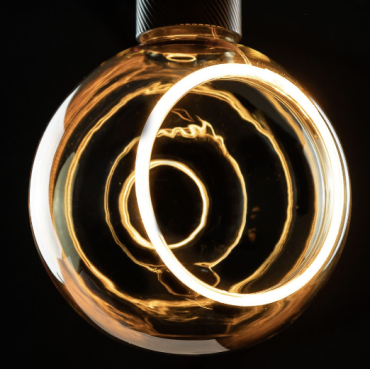 Segula Ampoule LED - Globe flottant ouvert - Ø 15 x 20 cm - E27 - 4,5W dimmable - 2200K - ambre