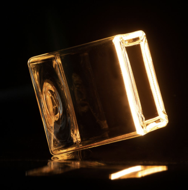 Segula Ampoule LED - Cube flottant - 12,5 x 12,5 x 12,5 cm - E27 - 4,5W dimmable - 2200K - transparent