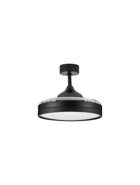 Nova Luce Nevma - ventilateur de plafond avec lumière et télécommande - Ø 107 x 49 cm - 36W LED inclus - noir mat