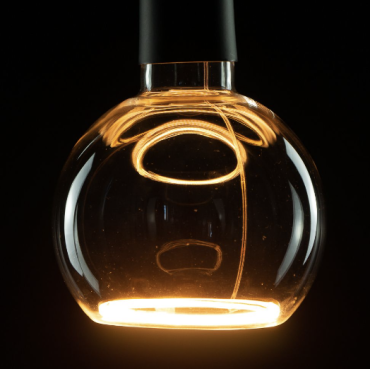 Segula Ampoule LED - Globe flottant - Ø 12,5 x 16,5 cm - E27 - 4,5W dimmable - 2200K - transparent