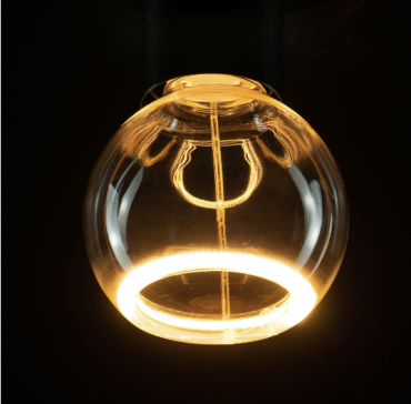 Segula Ampoule LED - Globe flottant - Ø 8 x 10,5 cm - E27 - 4W dimmable - 2200K - transparent