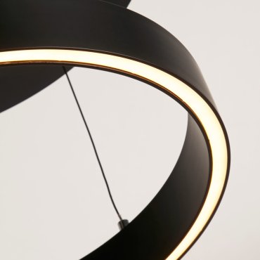 Searchlight Layla - lampe suspendue -Ø 44 x 190 cm - 29W dim-to-warm LED inclus - motion controlled - noir