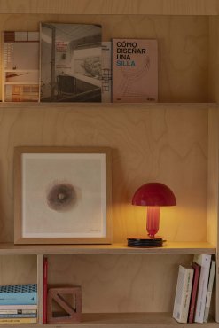 Faro Bela - lampe à poser - Ø 14,6 x 24 cm - rouge