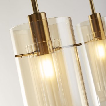 Searchlight Duo III - lampe suspendue - 71 x 13 x 130 cm - bronze et champagne