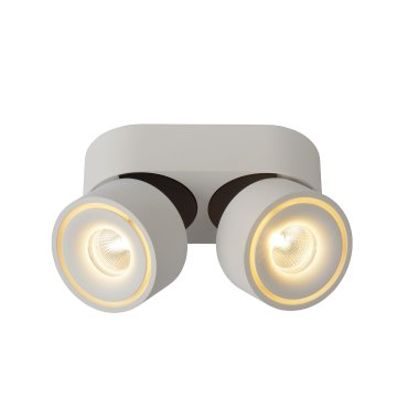 Lucide Yumiko - spot en saillie 2L - 16,1 x 7,8 x 8,2 cm - 2 x 8W LED dimmable inclus - blanc