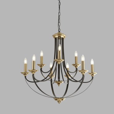 Searchlight Belfry - lustre - Ø 78 x 200 cm - bronze et brun
