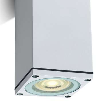 ONE Light GU10 Outdoor Cubes - spot en saillie - 6,3 x 6,3 x 13,5 cm - IP54 - blanc