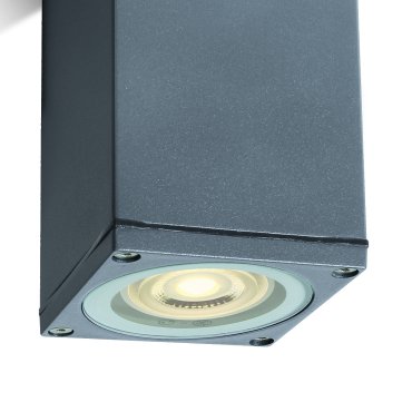 ONE Light GU10 Outdoor Cubes - spot en saillie - 6,3 x 6,3 x 13,5 cm - IP54 - gris
