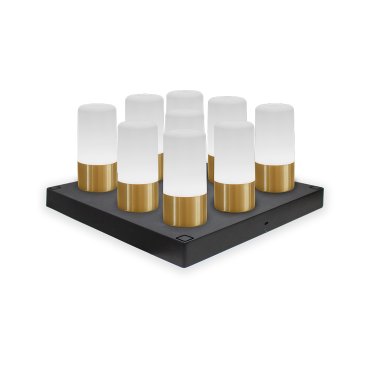 New Garden Maia - station de charge pour 9 lampes de table - 37 x 37 x 3,5 cm