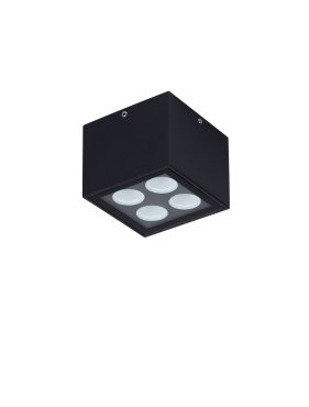 Nova Luce Jax - plafonnier extérieur - 8 x 6,5 x 8 cm - 8W LED inclus - IP54 - anthracite foncé