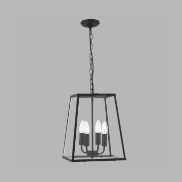 Searchlight lanternes - lustre - 29 x 29 x 88 cm - noir mat