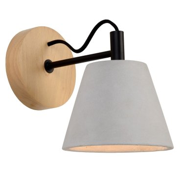 Lucide Possio - applique murale - 15 x 21 x 18 cm - taupe, bois