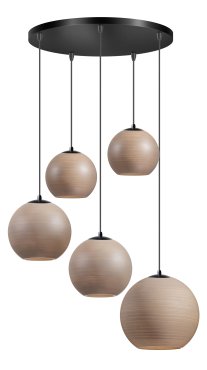 ETH Orb Saturn - suspension - Ø 65 x  350 cm - noir et taupe