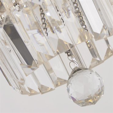 Searchlight Empire - plafonnier - Ø 50 x 42 cm - IP44 - chromé et transparent