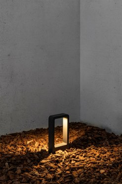 Faro Das - lampe de jardin - 16 x 5,4 x 30 cm - 8W LED inclus - IP54 - gris foncé