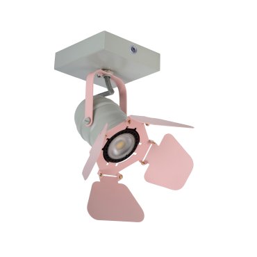 Lucide Picto - spot apparent 1L - 16 x 12,5 x 16 cm - rose et gris