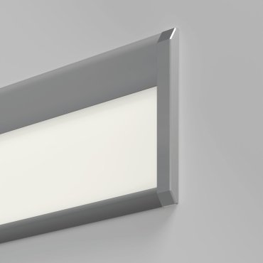 Klus Obit - profilé LED encastré mural - hauteur 8 cm - argent anodisé
