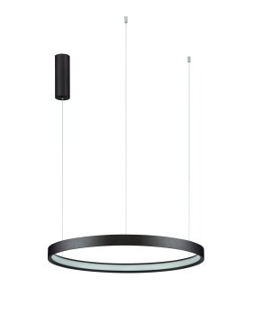 Nova Luce Perrine - lampe suspendue - Ø 60 x 150 cm - 40W dimmable LED inclus - brun café brossé