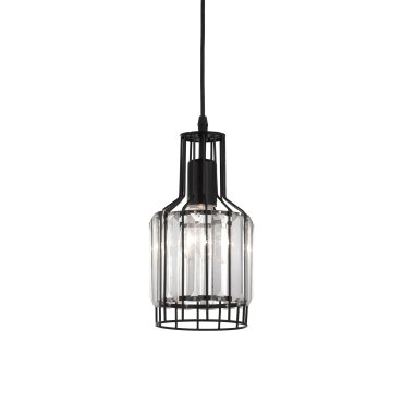 Nova Luce Carter - lampe suspendue - Ø 13,5 x 120 cm - noir