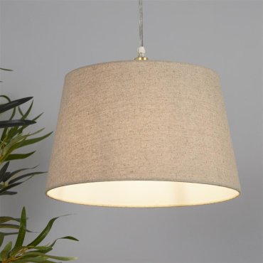 Abat-jour Searchlight Finn effilé - Ø 30 x 19 cm - naturel