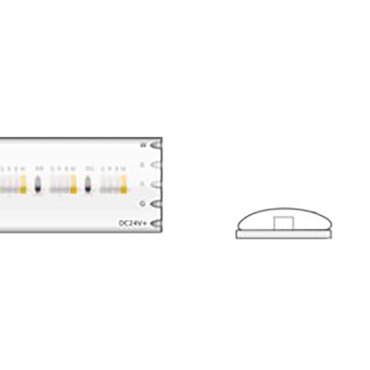 Klus Bande LED - largeur 1 cm, longueur 500 cm - 24Vdc - 15,3W LED par mètre - 384 LED par mètre - IP65 - RGB