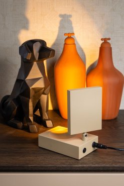 ETH Jake Cube - lampe de table - 8 x 12 x 15 cm - gradation à 3 niveaux - LED 10W inclus - sable