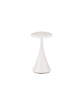 Nova Luce Elbo - lampe de table rechargeable pour extérieur - Ø 9 x 17 cm - 2W dimmable LED inclus - IP54 - blanc sablé