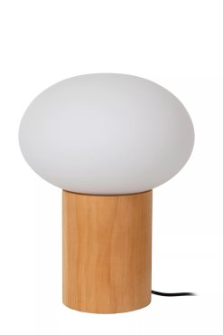 Lucide Birtle - lampe à poser - Ø 20 x 38 cm - bois clair