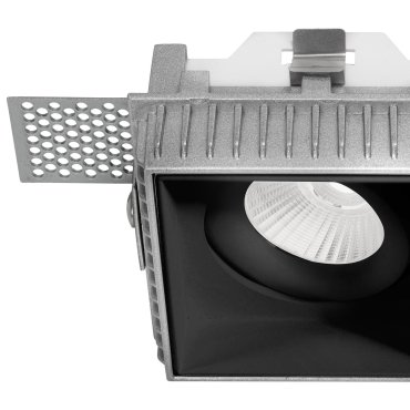 Nova Luce Brad - spot encastrable sans garniture - 88 x 88 mm, 85 x 85 mm taille d'encastrement - noir