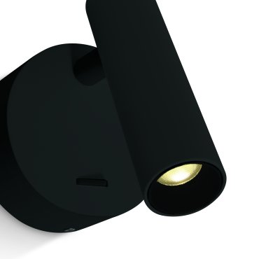 ONE Light Reading Spots - applique murale avec interrupteur - Ø 8 x 9 cm - 3W LED inclus - noir