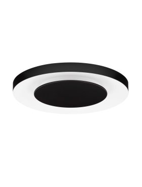 Nova Luce Pada - plafonnier - Ø 60 x 5 cm - 37W dimmable LED inclus - noir sablé et blanc