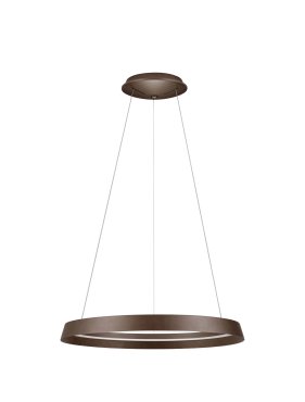 Nova Luce Ormi - lampe suspendue - Ø 60 x 150 cm - 52W dimmable LED inclus - brun café brossé