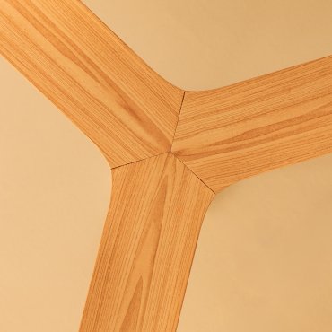 Faro Rocker M - ventilateur de plafond - Ø 132 cm - blanc mat et bois de frêne