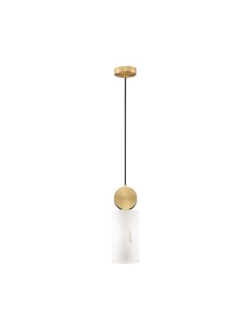 Nova Luce Maru - lampe suspendue - Ø 12 x 145 cm - laiton doré