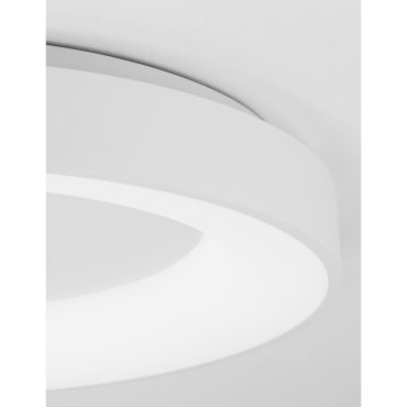 Nova Luce Rando Thin - plafonnier - Ø 60 x 9 cm - 50W LED dimmable inclus - blanc sable - couleur de lumière blanche