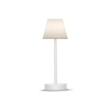 New Garden Lola Slim 30 - lampe de table rechargeable avec variateur tactile - Ø 11 x 32 cm - 1,9W LED dimmable inclus - IP44 - blanc - couleur de lumière blanche